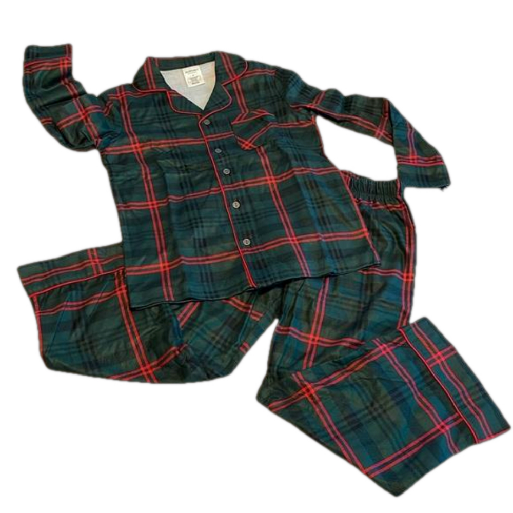 HEARTH & HAND Tartan Plaid 2pc Pajama Set, Unisex Kids 18month